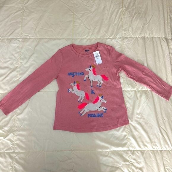 NWT Old Navy Girls Toddler Size 4T Long Sleeve Shirt - Picture 1 of 4